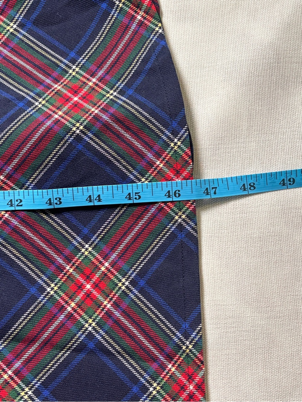 Boden Cassie Check Tea Dress 8P Navy Tartan Plaid Long Sleeve Holiday #521 - Picture 7 of 9
